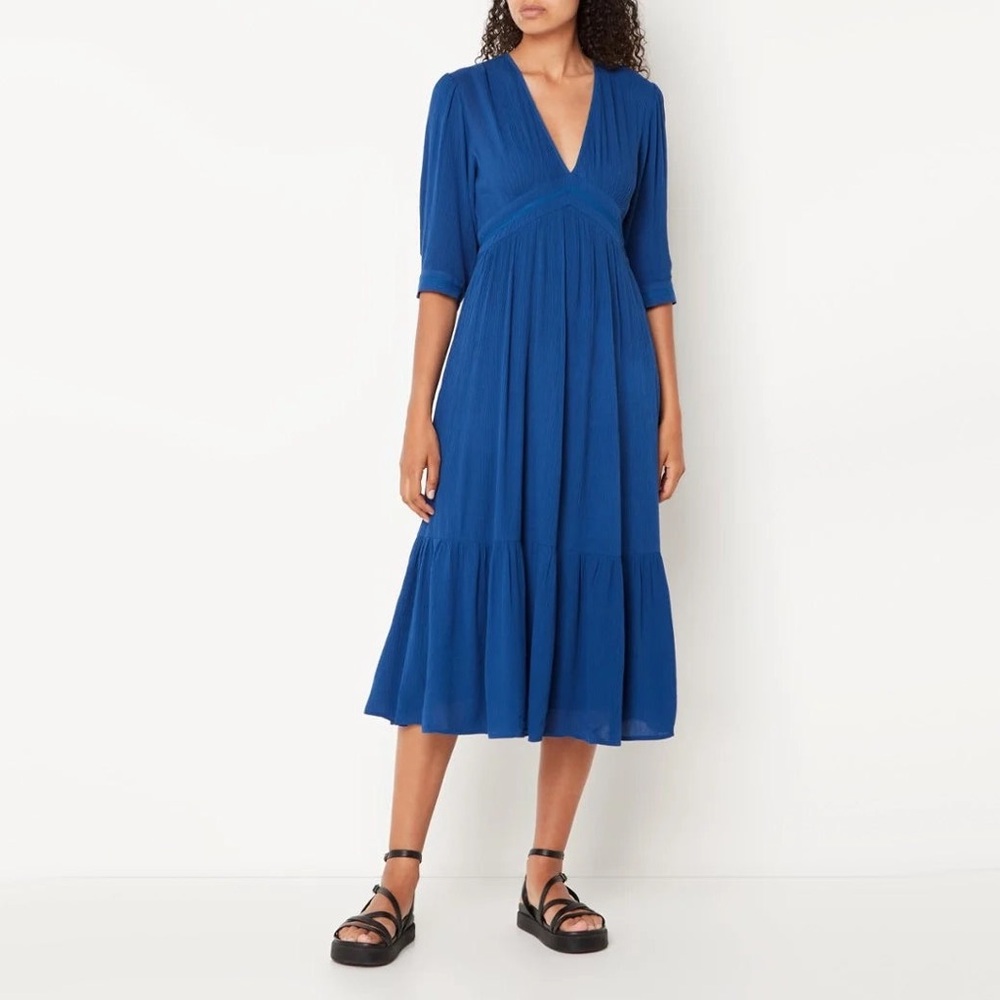 ba&sh Saturne Royal Blue Midi Dress